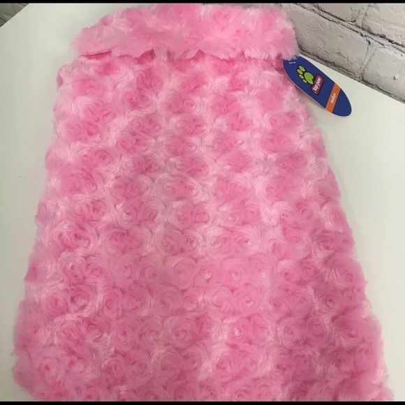 TOP PAW Dog PINK FUR JACKET Size Medium NEW - Picture 1 of 4